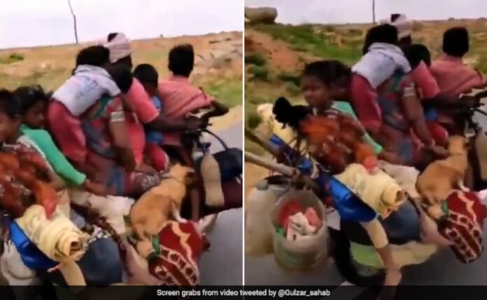 बाइक पर पूरा घर उठाया लाया शख्स,वीडियो देखकर आपकी भी हंसी छूट जाएगी