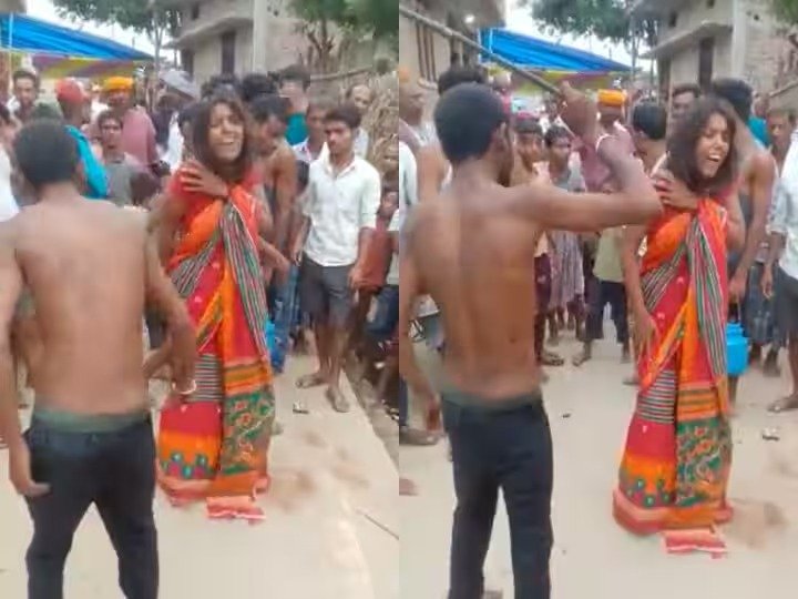 प्रेमी के साथ रंगरेलियां मनाते हुए खुलेआम पकड़ी गई शादीशुदा महिला, ग्रामीणों ने दी तालिबानी सजा..!!