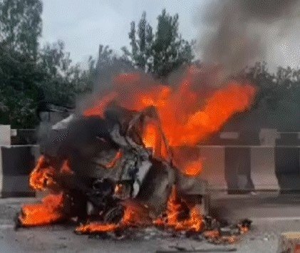 सहारनपुर में भीषण सड़क हादसा: एक ही परिवार के 4 लोगों की ज़िंदा जलकर मौत