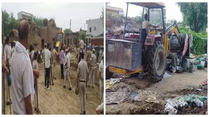 नूंह में 200 रोहिंग्या बस्ती पर चला बुलडोजर, SP का किया ट्रांसफर !