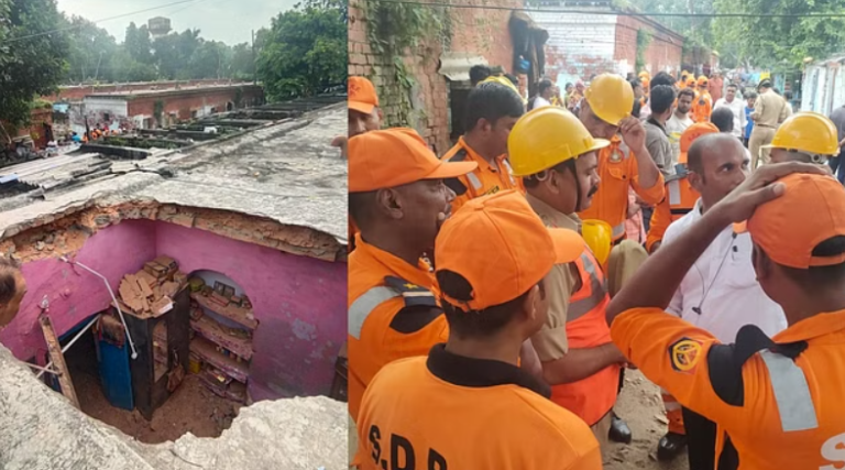 लखनऊ में बहुत बड़ा हादसा, रेलवे कॉलोनी में मकान ढहा, मलबे में दबकर पांच लोगों की दर्दनाक मौत