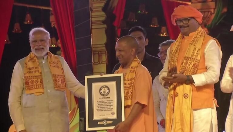 गिनीज बुक ऑफ वर्ल्ड टीम पहुंची अयोध्या, 51 घाटों पर पहुंचाए गए 24 लाख दीये।