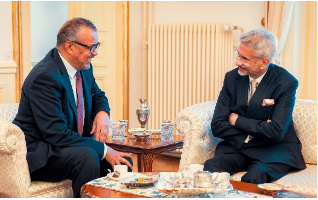 भारत बनेगा वैश्विक स्वास्थ्य का अगुवा, WHO प्रमुख से मिले एस. जयशंकर