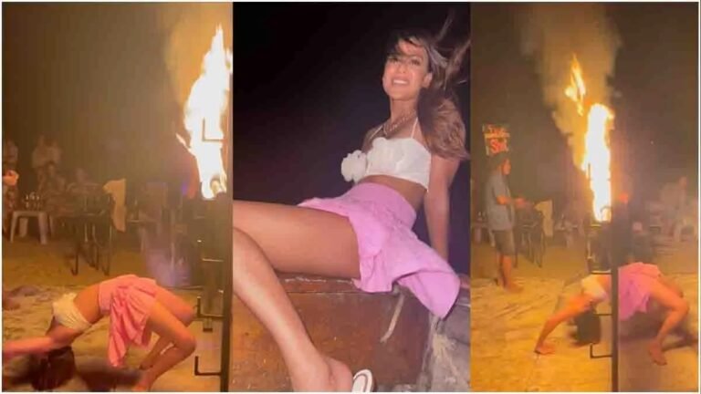 Nia Sharma’s Dangerous Stunt: निया शर्मा ने आग के साथ किया खतरनाक स्टंट, फैंस की धड़कनें बढ़ीं!