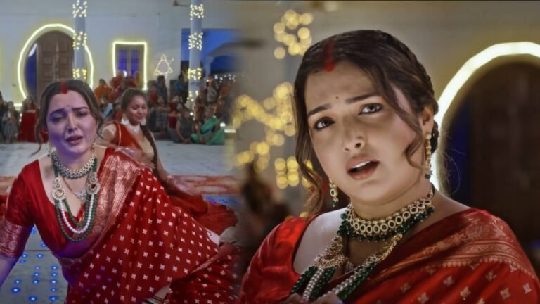 मांग में सिंदूर, बनारसी साड़ी और ठुमकों से फिर छाईं आम्रपाली दुबे, ‘नगिनिया’ सॉन्ग ने मचाया धमाल!